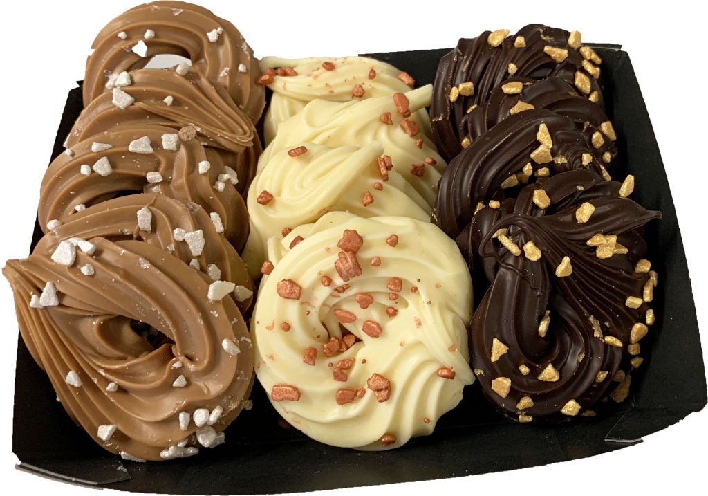 CHOCOLADE KRANSJES puur-melk-wit