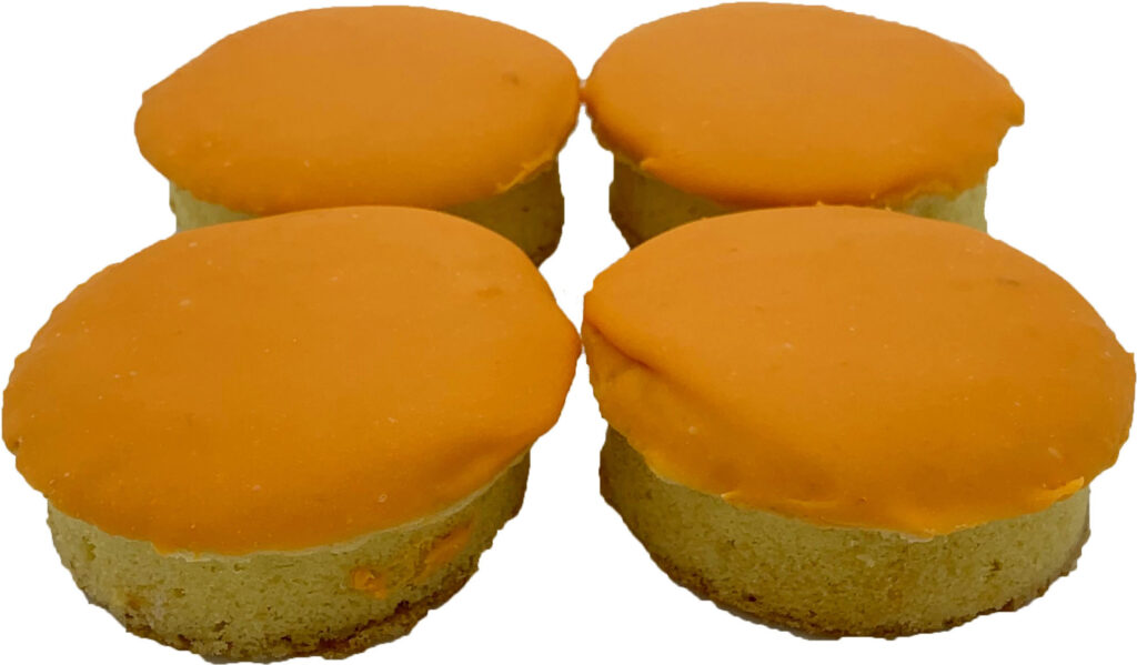 GLACÉ, 4 STUKS – ORANJE GLACÉ VAN 24 TM 27 APRIL