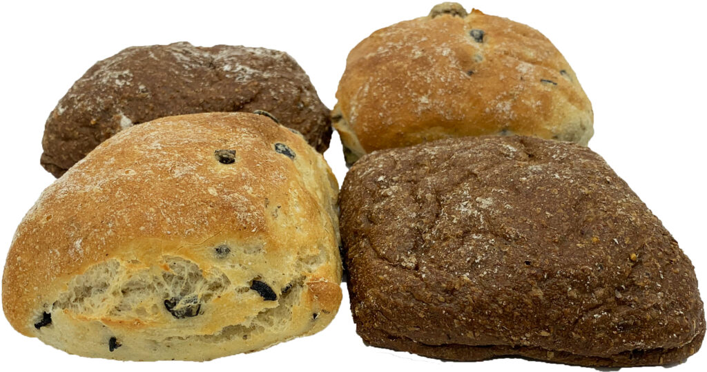 Ciabatta Olijf en/of Walnoot, 4 stuks